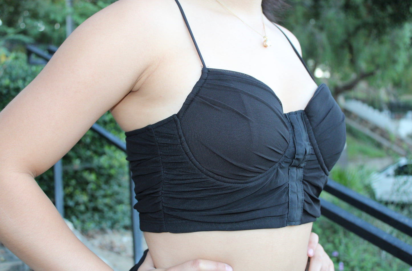 Black Two-Piece Clip Up Set