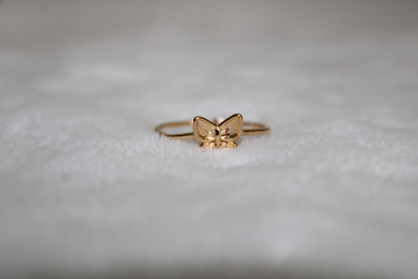 Gold Expandable Butterfly Ring