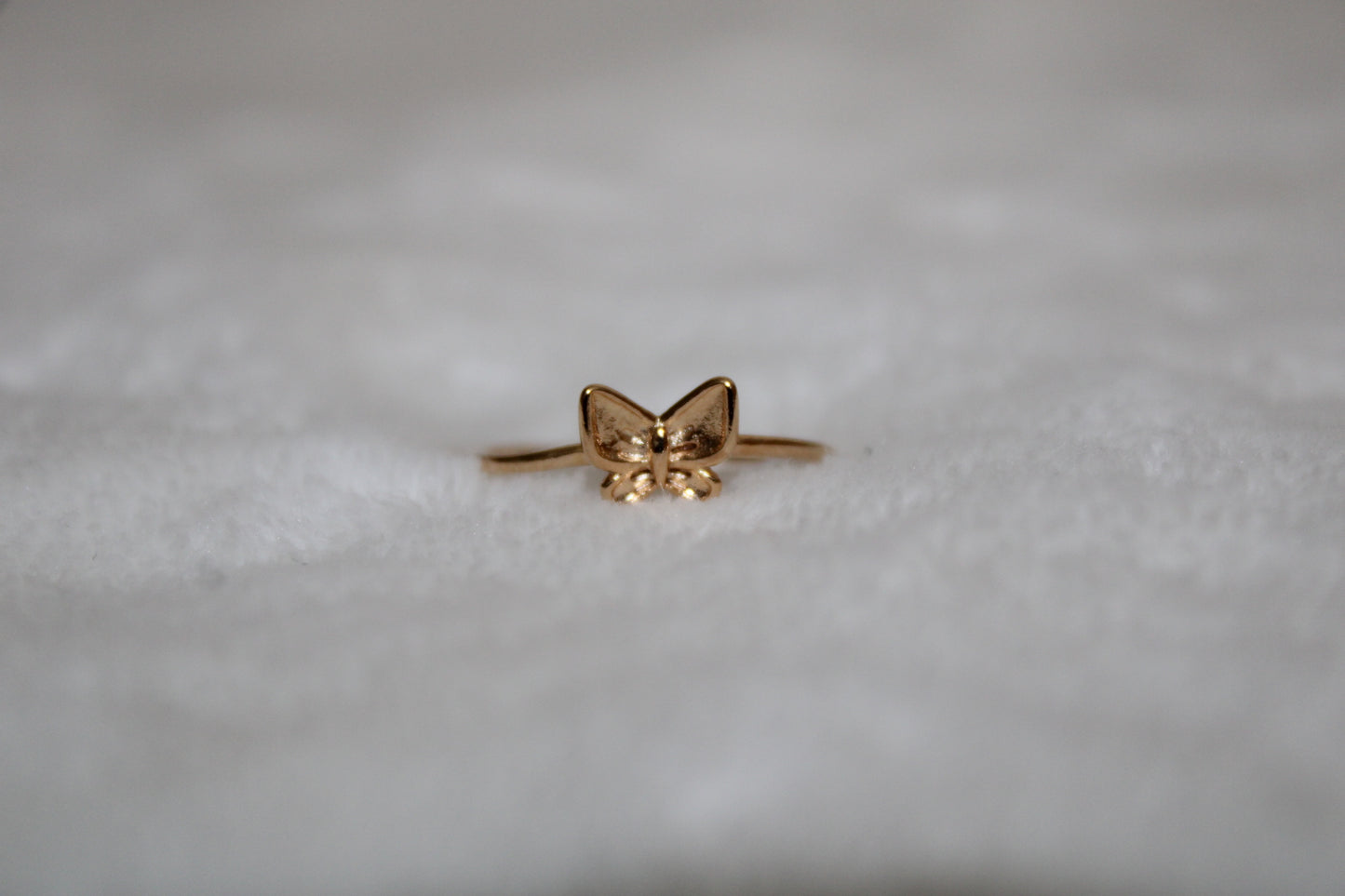 Gold Expandable Butterfly Ring