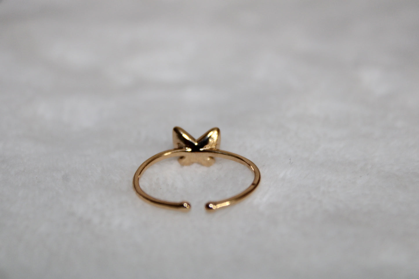 Gold Expandable Butterfly Ring